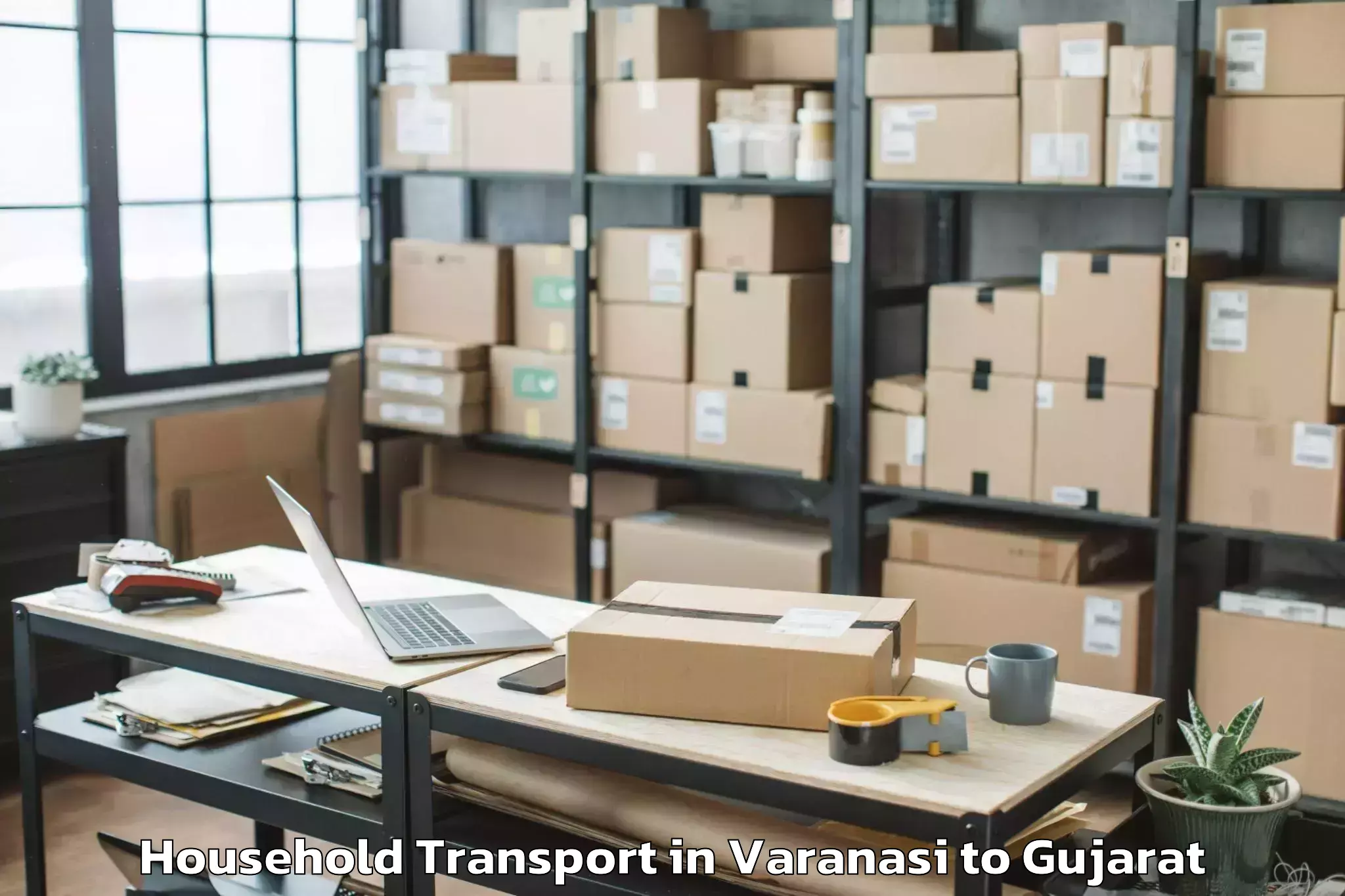 Top Varanasi to Vadodara Household Transport Available